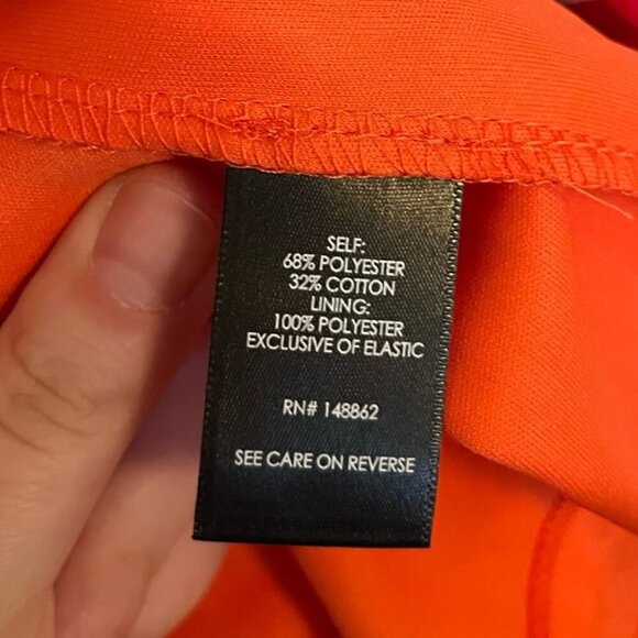 Torrid Size 1 Reddish Orange Cotton Clip Dot Lace Up Smocked Midi Dress - Picture 8 of 8